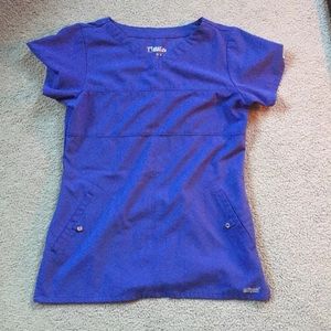 Greys anatomy by bravo scrub top blue small